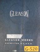Gleason-Gleason No. 26 Hypoid Generator, Operators Instruction Manual-#26-No. 26-03